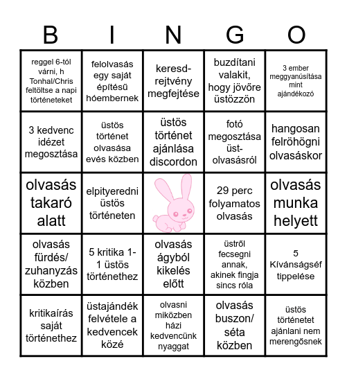 Kívánság Üst 2023 Bingo Card