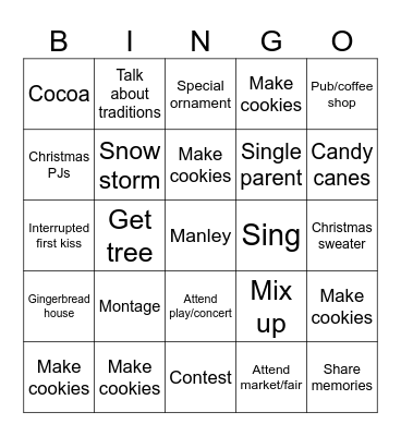 Christmas Movie BINGO!!! Bingo Card