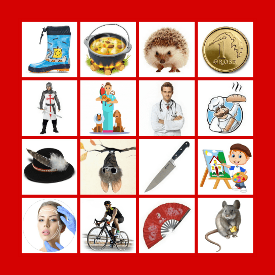 głoska [sz] W (1) Bingo Card