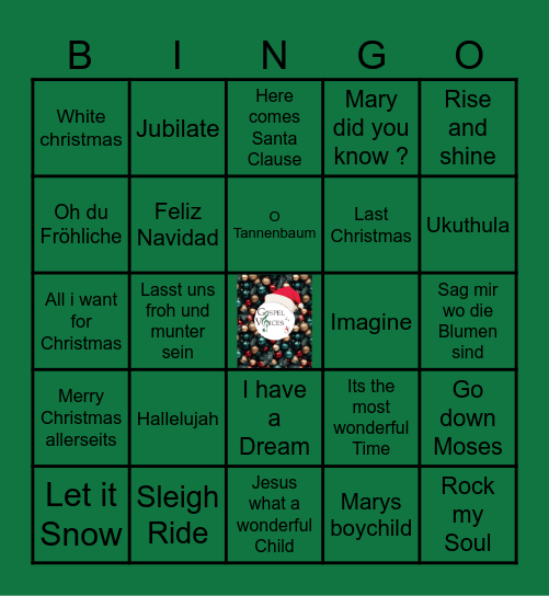 Gospel Voices Bingo Card