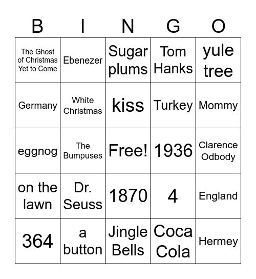 Christmas Chaos Bingo Card