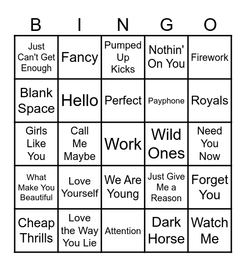 2010's Bingo Card