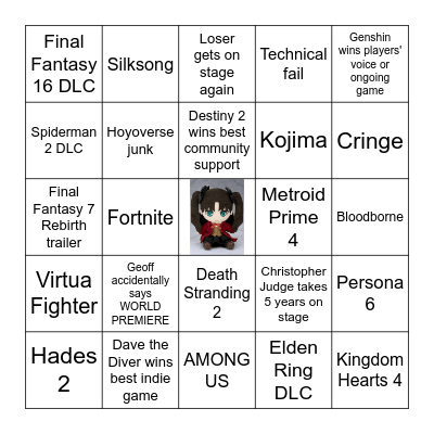 THE GAME AWARDS 2023 BINGO Card