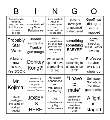 The Fock3ning 2023 Bingo Card