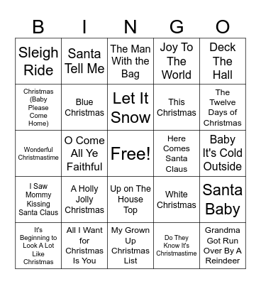 Christmas Bingo Card