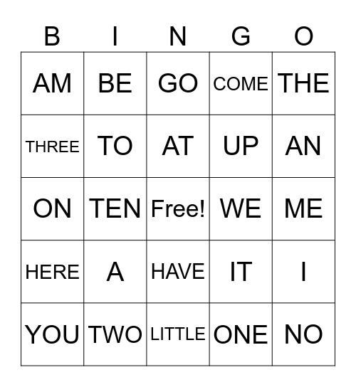 BINGO Card