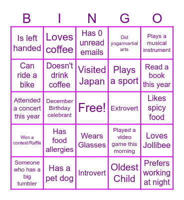 XD STUDIO BINGO Card