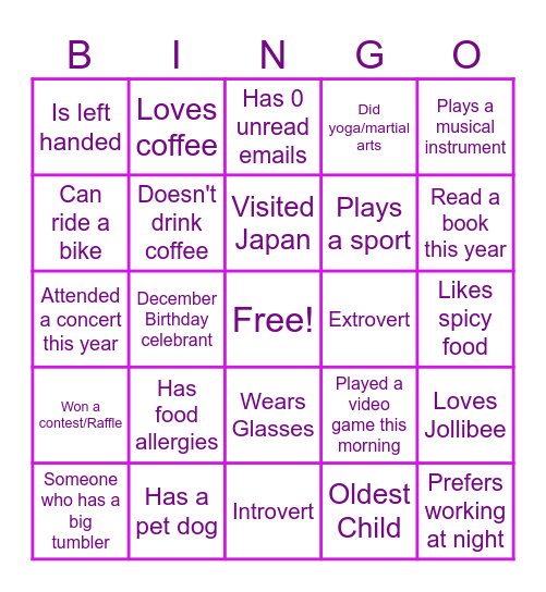 XD STUDIO BINGO Card