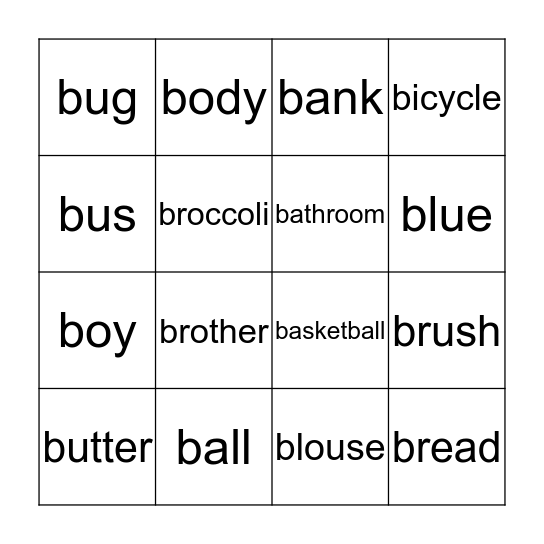 Bingo Card