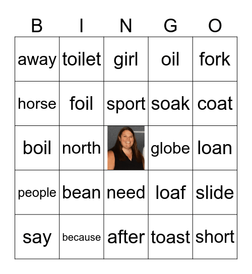 Spelling Word BINGO Card