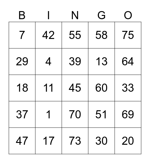 ORMB MDC Year-End Event 2023 Bingo Card