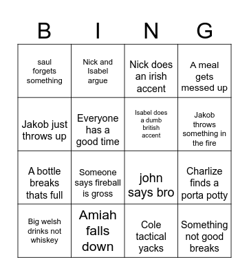 Foresthill (Meat Emoji) Bingo Card