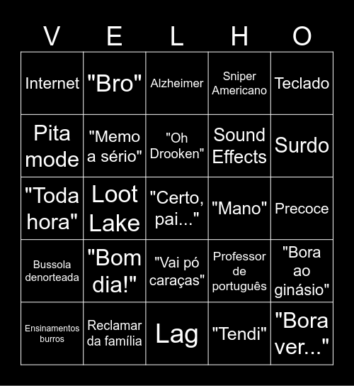 VELHO BINGO Card