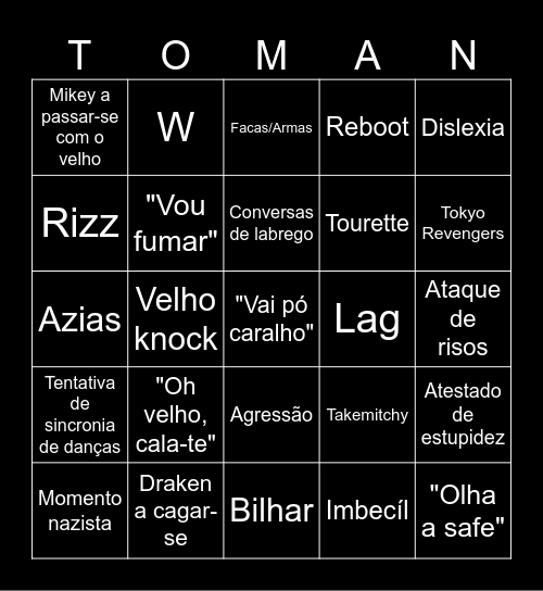 TOMAN BINGO Card