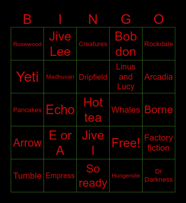 Goosemas 2023 Bingo Card