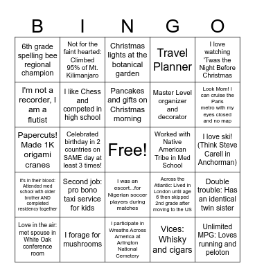 DCR Bingo (Dec 2023) Bingo Card