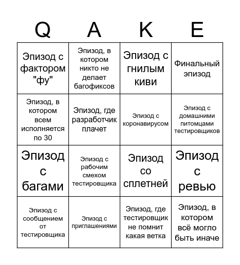 QA.KE-2024 Bingo Card