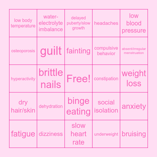 edtwt bingo!! Bingo Card