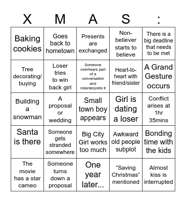 Hallmark and Drinks time :) Bingo Card