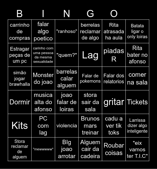 1ºPRG BINGO Card