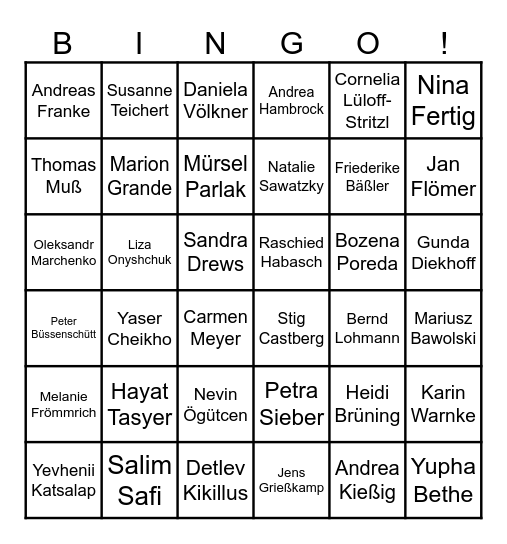 Silber-BINGO Card