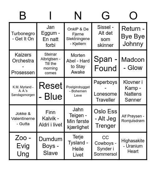 HALO Bingo Card