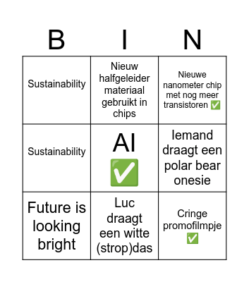 Ilona’s Bingo Card