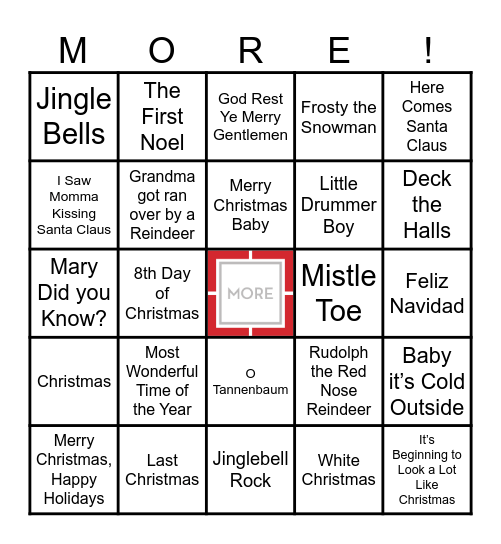 Christmas Bingo Card