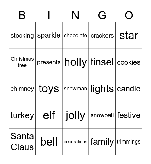 Christmas - 2023 Bingo Card