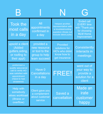 Scheduling Bingo Card