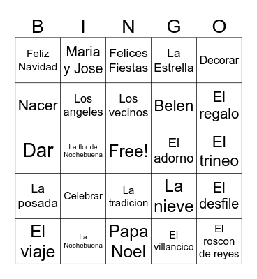 La Navidad Bingo Card