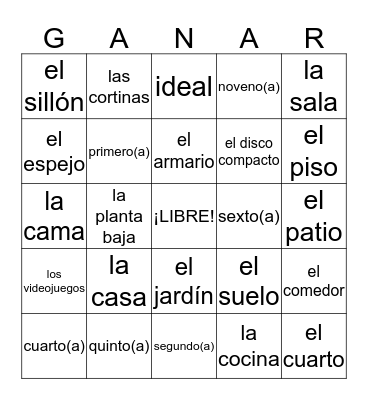 GANAR U5.1 español 1 Bingo Card