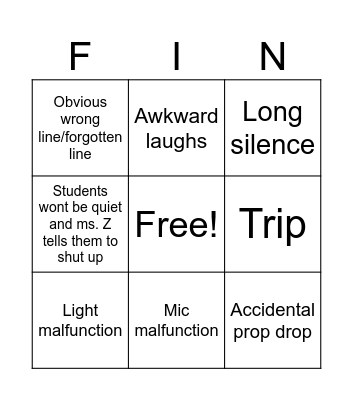 R&J Bingo Card