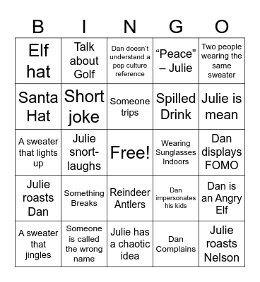 Dream Team™ Holiday Bingo Card