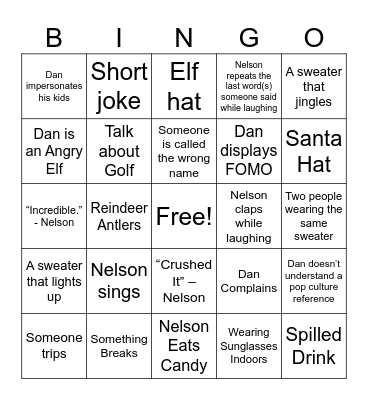 Dream Team™ Holiday Bingo Card