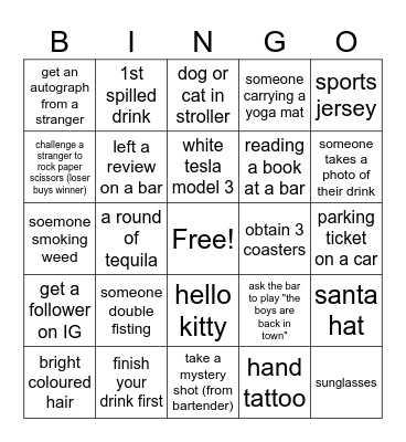 12 Days of Christmas Bingo Card