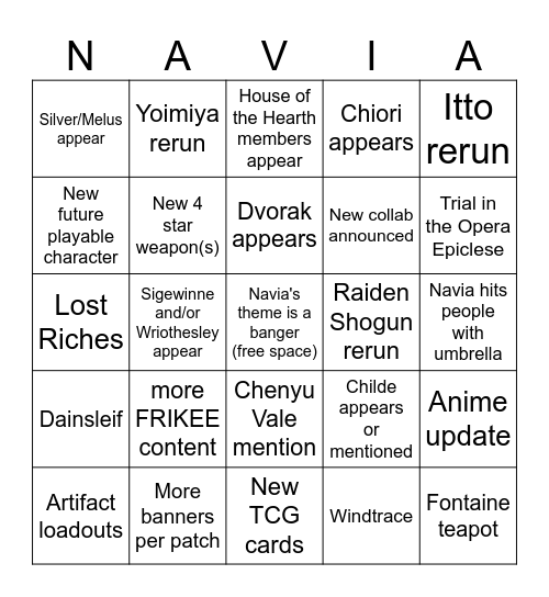 4.3 LIVESTREAM BINGO Card