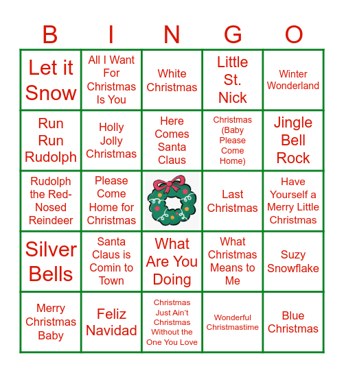 Christmas Bingo Card