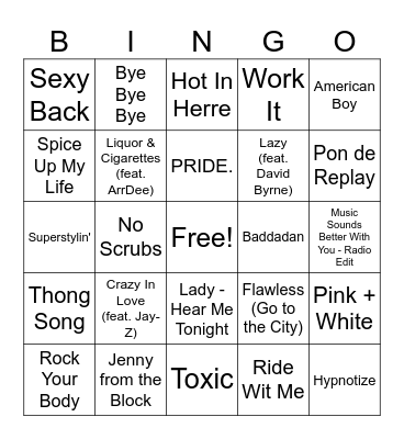 Phoebe's Birthday Bingo Card