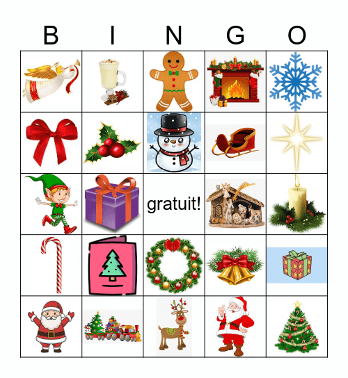 Le Noël- NB Bingo Card