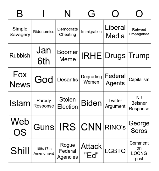 MarkESchroeder Bingo Card