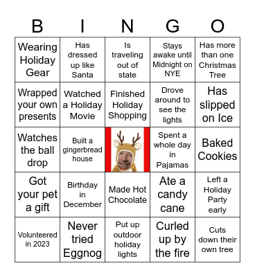 AD Holiday Bingo Card