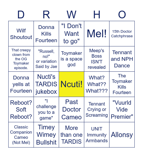 THE GIGGLE Bingo Card