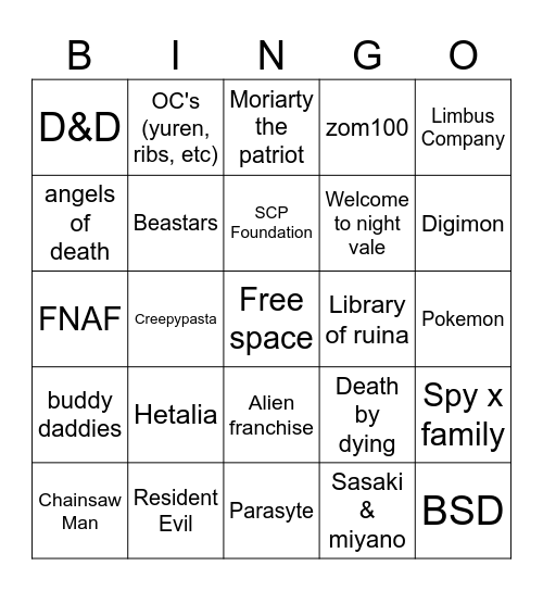 How many interests/likes do u share w/ me!! Bingo Card