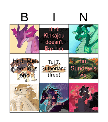 Wings of Fire~ With Pictures! (CHALLENGE) Bingo Card