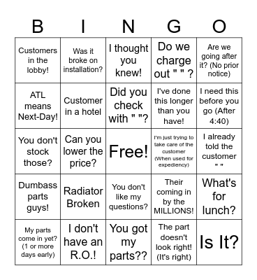 Tech Talk Bingo Card