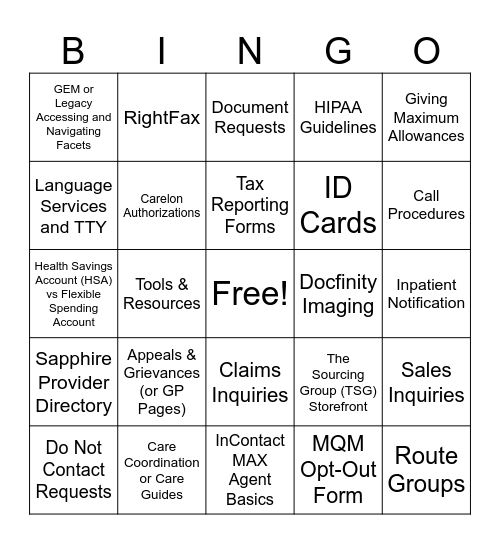 Day 1 - eSource Pages Used Bingo Card