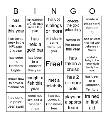 Eldorado Finance Holiday 2023 Bingo Card
