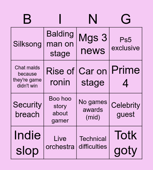 Bingo Card