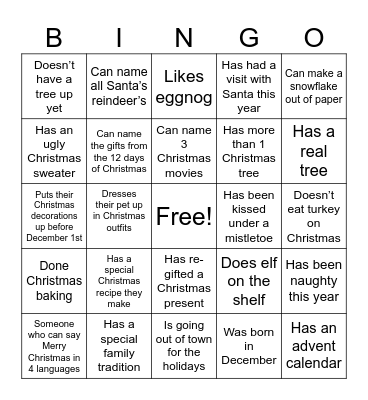 CRCG Christmas Bingo Card